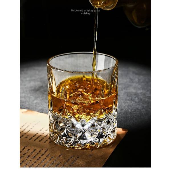 Whiskyglas med diamantslibning