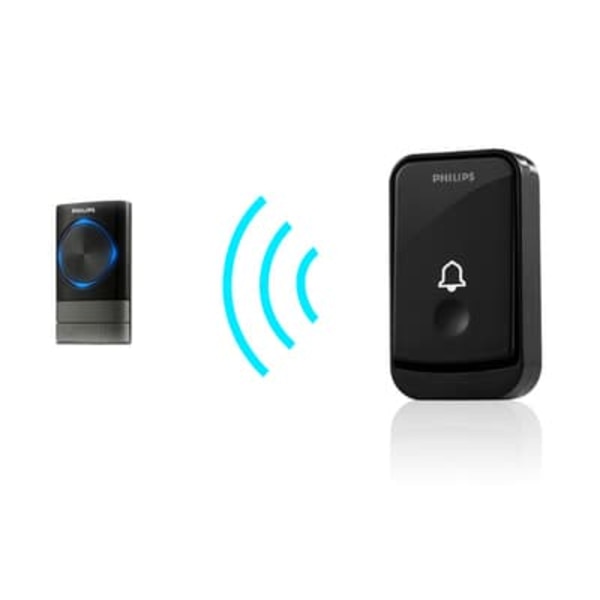 Philips trådlös dörrklocka för hemmabruk, elektronisk trådlös dörrklocka med ultralång avstånd, fjärrkontroll för äldre, personsökare, en-till-en