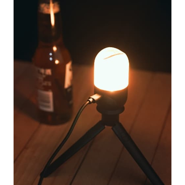 Multifunktionell campinglampa utomhus tält varmt ljus nödläge typ c uppladdningsbart batteri modell campinglampa