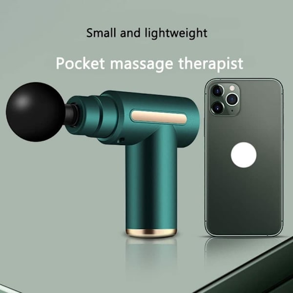 Massagepistol med 4 massagehoveder 6 gear
