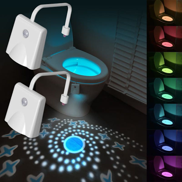 Toalettlampa med Rörelsesensor LED - 8 Färger