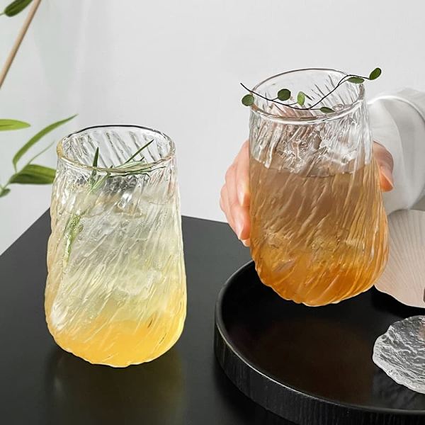 Iceberg-tekstur og gradientglas, stilfuld kreativ vandkop