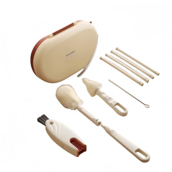 Philips bärbar flaskborste koppborste nippel silikon rengöringsborste rengöringsborste set