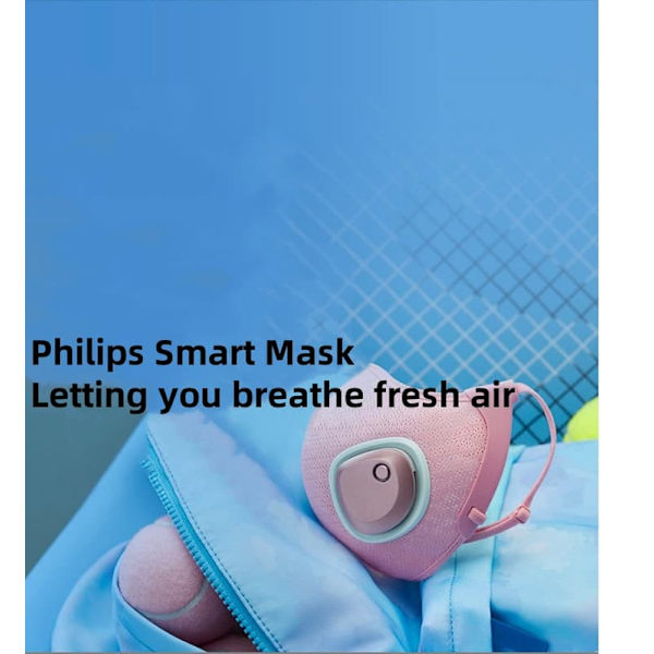 Philips ACM033/02 Elektrisk Andningsmask för Barn – Rosa | Återanvändbar med N95-skydd mot Smitta & Smog