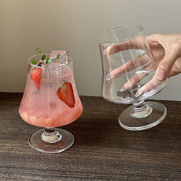 Klassiskt snifftumglas, elegant kristallglas för dryckesprovning