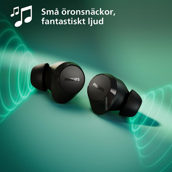 Philips TAT1209BK Äkta trådlösa In Ear Bluetooth-hörlurar Naturligt ljud med dynamisk bas, Tydliga samtal och laddfodral i fickformat -Rosa (Pink)