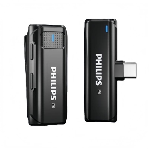 Philips dedikerad trådlös lavaliermikrofon utrustning mobiltelefon fotografering videoinspelning brusreducering radio mike