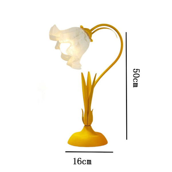 Bordslampa sovrum sänglampa ljus lyx liljekonvalj blomma atmosfär lampa nattlampa
