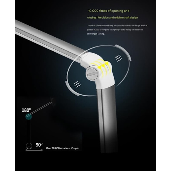 Philips Cool Constant LED Touch Ögonskyddande Skrivbordslampa Kreativ och snygg sänglampa för studier, läsning, arbete och sovrum