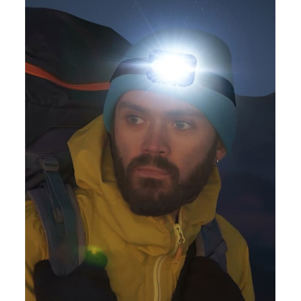 Philips SFL3153RH pannlampa med hattklämma ljusstark dubbel ljuskälla röd och blå varningslampa induktion huvudmonterad ficklampa