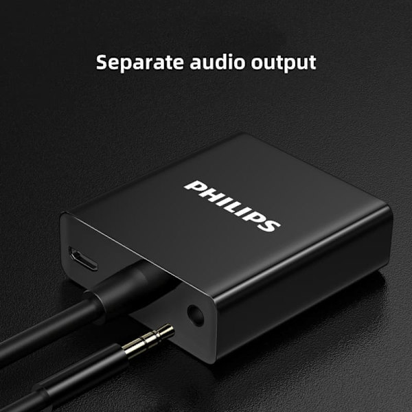Philips HDMI till VGA-omvandlare med 3,5 mm ljud - HD-videoadapter för bärbar dator till projektor - SWR1620A/93