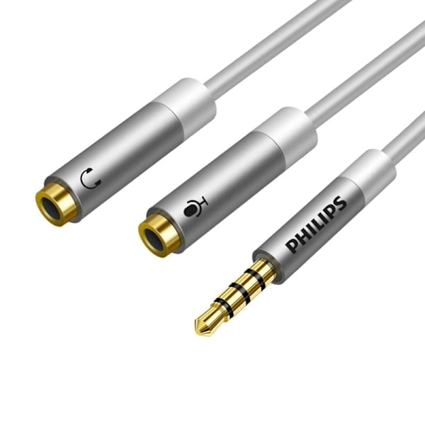 Philips ljudkabel för headsetdelare - 2-i-1 mikrofon- och hörlursadapter för bärbar dator/PC - SWR2115D/93