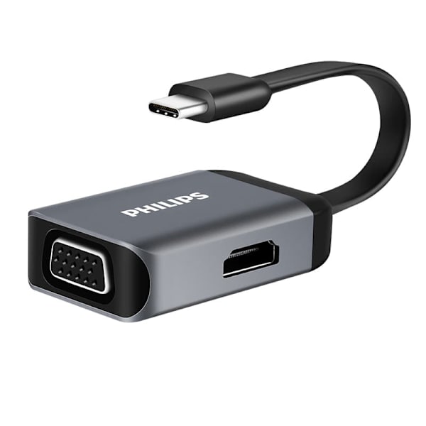 Philips Type-C - HDMI/VGA -laajennustelakka Apple Thunderbolt 3/4 TV-näytön laajennustelakka
