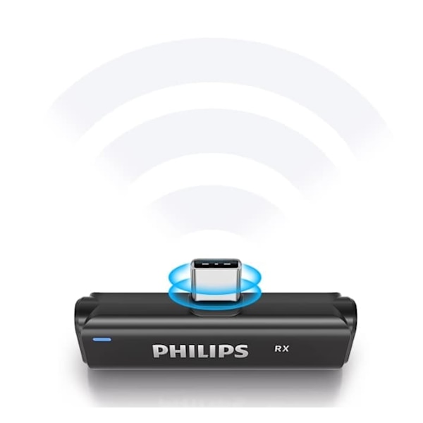 Philips dedikerad trådlös lavaliermikrofon utrustning mobiltelefon fotografering videoinspelning brusreducering radio mike