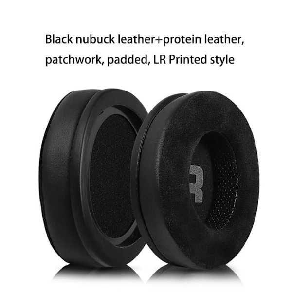 Protein læder + fløjl LR Print sorte ørepuder 1 stk til Philips SHP9500 ørepuder ørepude reservedel