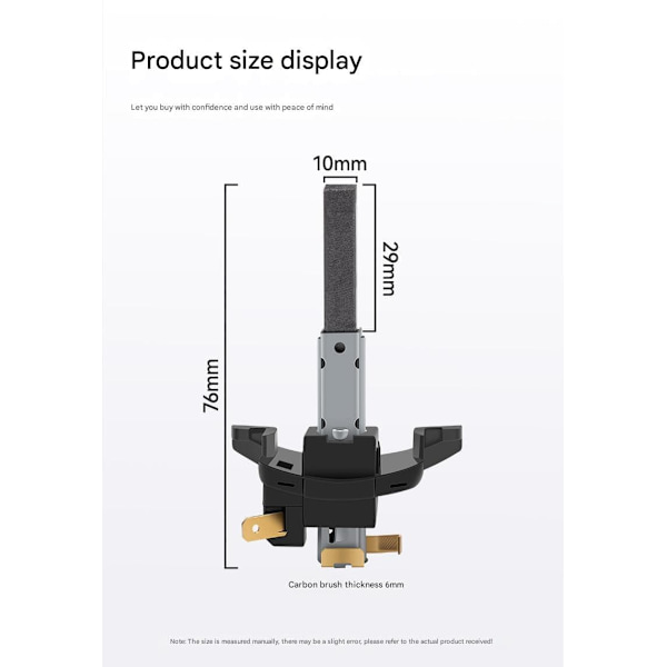 Philips yleispölynimurin osat moottorin hiiliharja 30 * 10 * 6,5 mm