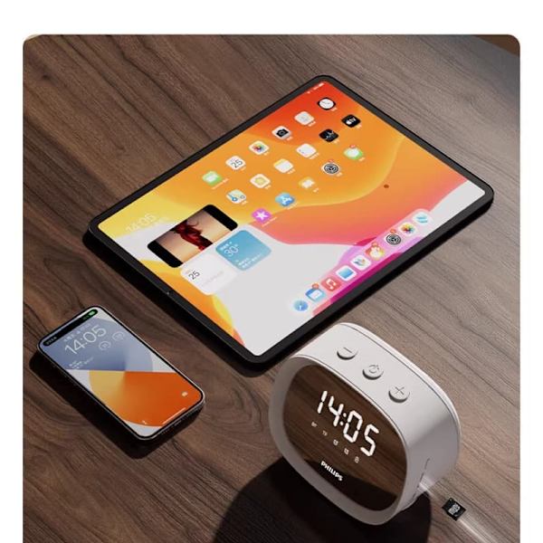 Philips TAS2909 trådløs bluetooth højttaler spejl vækkeur smart desktop højttaler mini bærbar