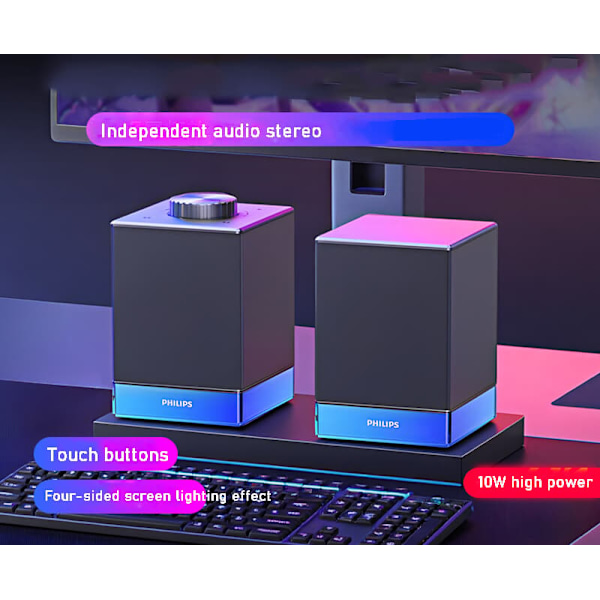 Philips Bluetooth-datorhögtalare små stationära högtalare bärbara datorer spelhögtalare multimedia spelhögtalare