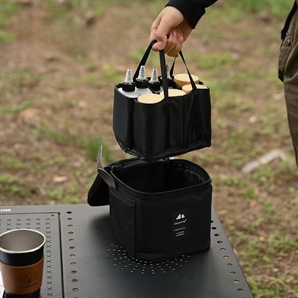 Udendørs krydderiflaske sæt bærbar BBQ krydderi flaske kombination picnic krydderi dispenser olieflaske opbevaringspose