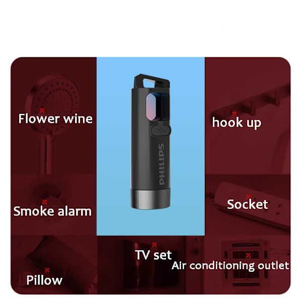 philips hotel anti-snig kig detektor hoved smart detektor kamera infrarød detektion super lys lommelygte