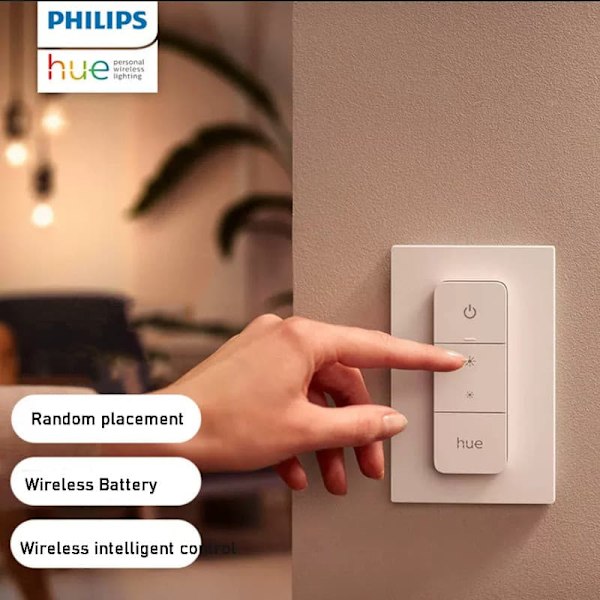 Philips Hue fjärrkontroll andra generationens strömbrytare trådlös strömbrytare dimmer lampa segmenterad steglös styrenhet