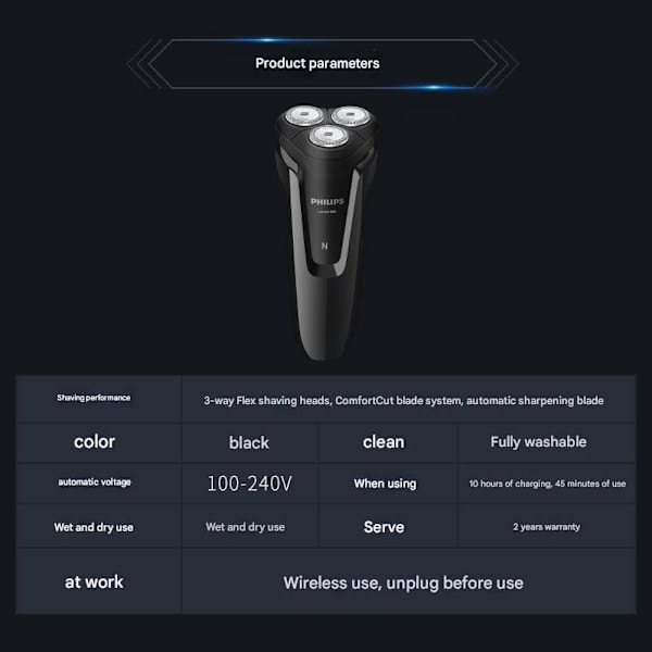Philips Shaver S1010 elektrisk barbermaskine til mænd