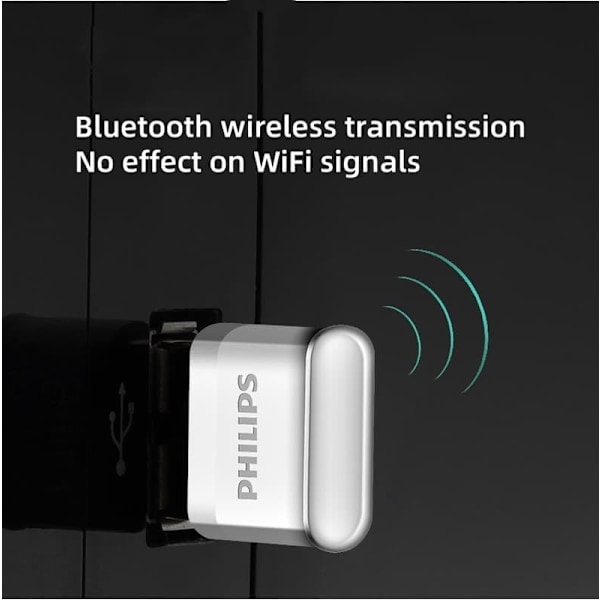 Philips SWR3301 sort USB Bluetooth Adapter 4.0 trådløs sender til stationære computere, bærbare computere og højttalere
