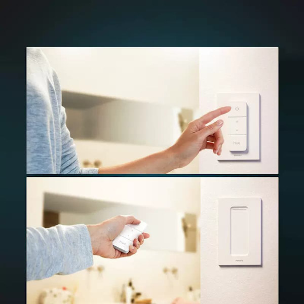 Philips Hue fjärrkontroll andra generationens strömbrytare trådlös strömbrytare dimmer lampa segmenterad steglös styrenhet
