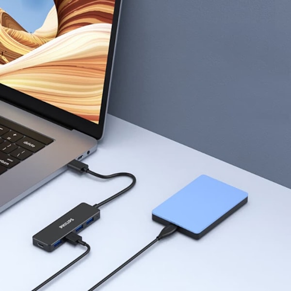 Philips USB3.0 Expansion Docking Station en till fyra USB-hubb till gränssnitt för bärbar dator HUB-splitter