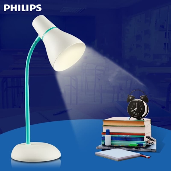 Philips LED-bordslampa med ögonskydd, för läsning och läxläsning hemma!