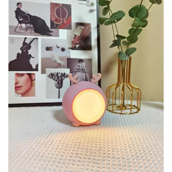 Nattlampa ögonskydd plug-in uppladdningsbar touch klapp sovrum säng sov liten bordslampa