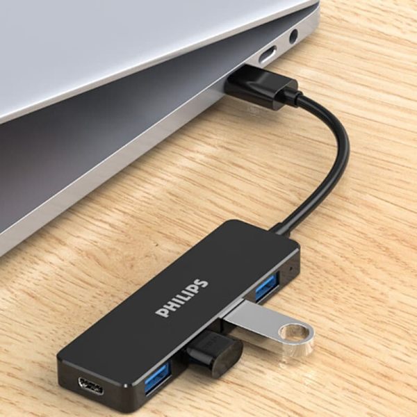 Philips USB3.0 Expansion Docking Station en till fyra USB-hubb till gränssnitt för bärbar dator HUB-splitter
