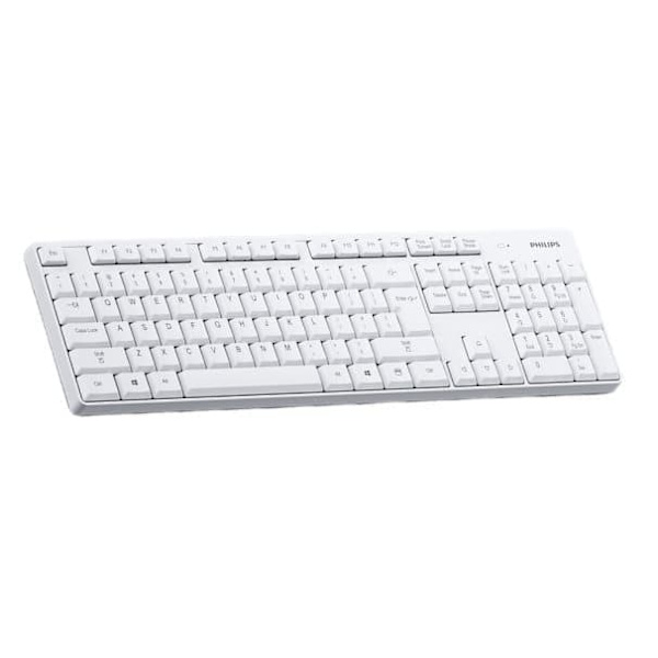 Philips hvidt trådløst tastatur - Stilfuldt og effektivt