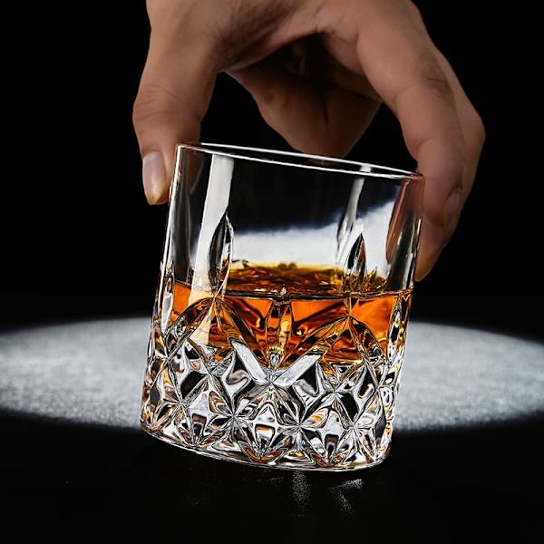 Whiskyglas med diamantslibning