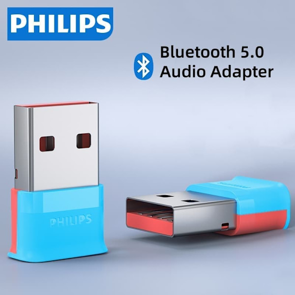 ""Philips SWR3301A/93 Bluetooth Adapter 5.0 USB-lydsender og -modtager, Plug & Play til stationære og bærbare computere"