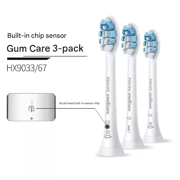 Philips Sonicare G2 Optimal Gum Care -harjaspäät, alkuperäiset vaihtoharjaspäät, valkoinen, 3 kpl, HX9033
