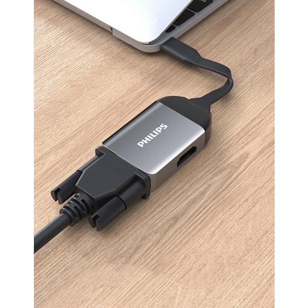 Philips Type-C till HDMI/VGA-expansionsdocka Apple Thunderbolt 3/4 till TV-skärm-expansionsdocka