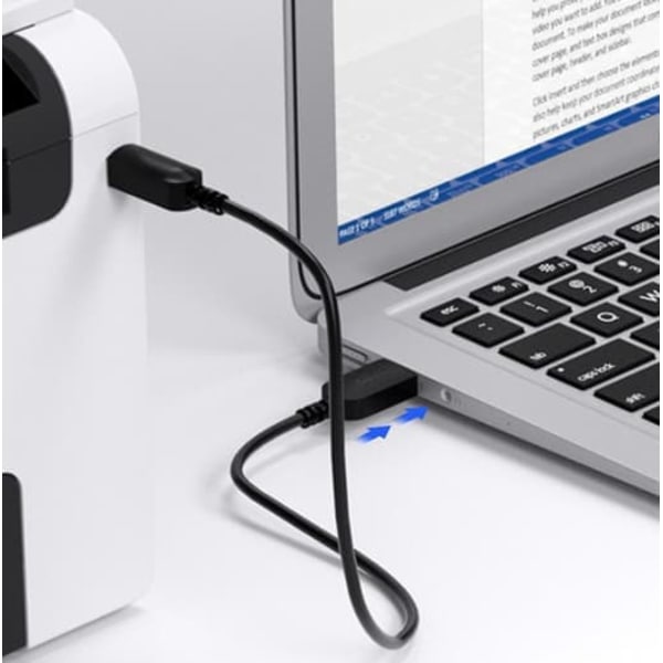Philips USB datakabel för skrivare 2 meter AM/BM fyrkantig portkontakt datakabel anslutningskabel för skrivare