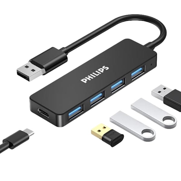Philips USB3.0 Expansion Docking Station en till fyra USB-hubb till gränssnitt för bärbar dator HUB-splitter