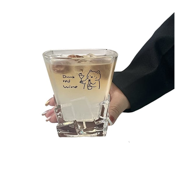 Söta Rödvinsstunder! Transparent Kreativ Glasmugg, Påbörja En Måttlig Berusning med Charm