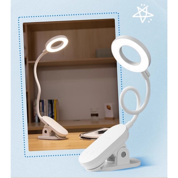 Philips genopladelig skrivebordslampe øjenbeskyttelse arbejdsværelse studenterkollektion bogreol klipsbar natbord læselampe