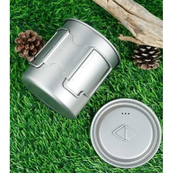 Ren Titanium Krus Stor Kapacitet 750ML Camping Bærbar Vandkop Rejse Tekop Med Låg Hjem Kaffekopper
