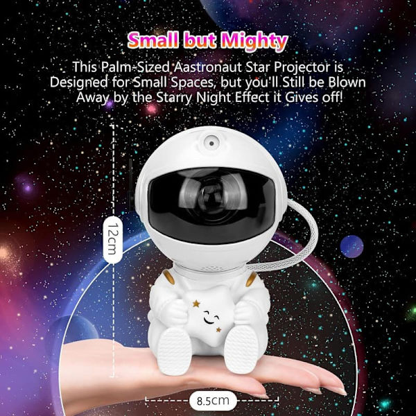 Galaxy Projektor Lampa Nebula Effekt – Stjärnprojektor med Fjärrkontroll