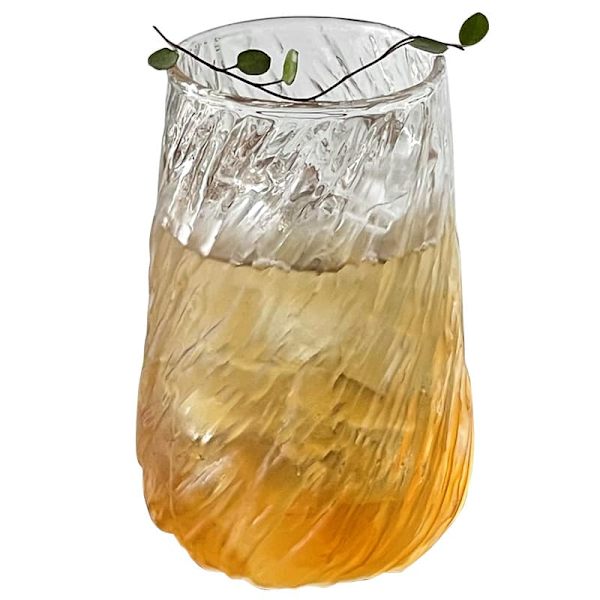 Glas med isbergstextur och gradient, snygg kreativ vattenkopp
