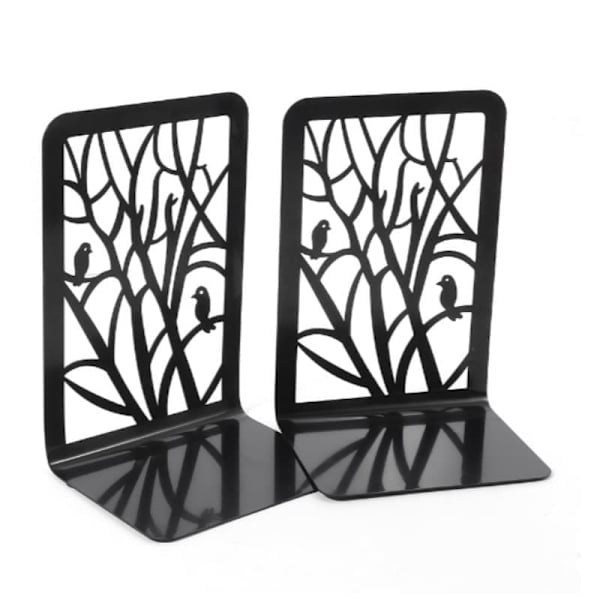 Halkfria Bokstöd i Metall 2-pack Bird