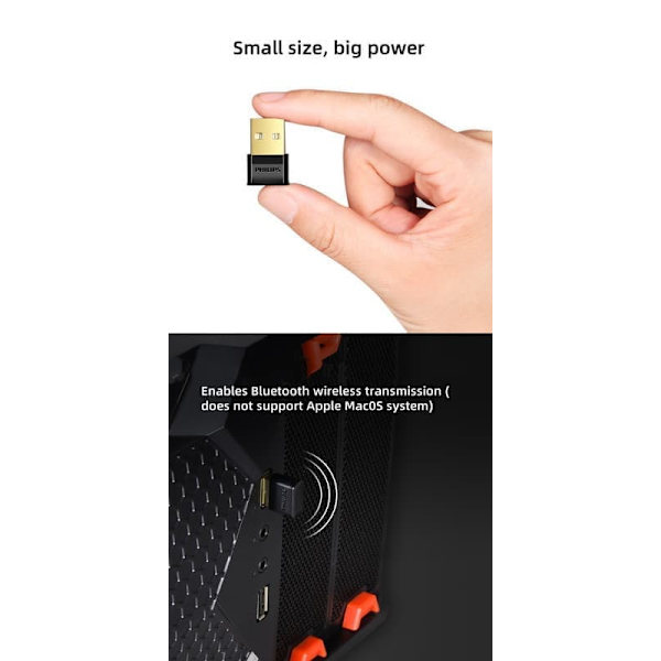 Philips SWR3301 sort USB Bluetooth Adapter 4.0 trådløs sender til stationære computere, bærbare computere og højttalere