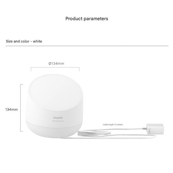 Philips Wiz sengelampe, kreativ smart bordlampe til soveværelset, der skifter farve og stemning,