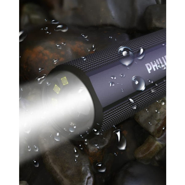 Philips kraftfuld genopladelig lommelygte