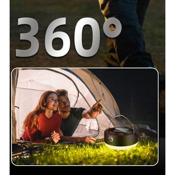 led super lys solcellelampe til camping kold og varm tofarvet lang levetid udendørs husholdning nødbelysning campingudstyr