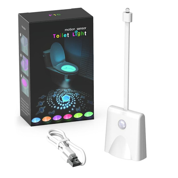 Toalettlampa med Rörelsesensor LED - 8 Färger